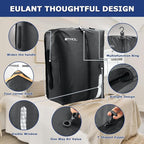 TPU Vacuum Bag for Travel, 70D Nylon Reusable Compression Bag with IP67 Waterproof Zipper, Compression Packing Cubes for Clothing, Space Saver Bags for Luggage and Backpack(Gray-1 PCS + PUMP)