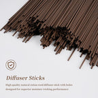 130Pcs Reed Diffuser Sticks-7.5Inch/3mm Brown Reed Sticks Essential Oil Aroma Diffuser Reeds Aroma Fragrance Refills (3mm X 19cm (130pcs))