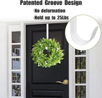 5 Pack 12"+15" Wreath Hanger for Front Door - Large Wreath Metal Hook for Christmas Wreath Over The Door Hanger 2 x 15" and 3 x 12" - White