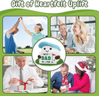 Dad Gifts for Fathers Day Birthday, Positive Golf Gifts for Men from Daughter Son”Best Dad By Par”Crochet Golf Ball Accessories, Funny Emotional Comfort Golf Gift for Daddy Birthday Fathers day