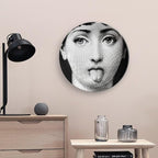 Lina Cavalieri Plate, Wall Decorative Plate, Mysterious Face Plate Wall Hanging Decoration,Including Bracket And Special Spring HooK,style-6,10inch