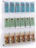 Displays2go 3-Tiered Clear Acrylic Magazine Rack, Adjustable, 9-18 Pockets - Clear (2RP9CLR)
