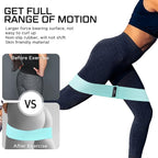 12 Pcs Fabric Resistance Bands for Working Out Booty Workout Stretch Exercise Bands Non Slip for Legs Squat Resistance Loop for Women Men Starter Butt Hip Thigh Fitness