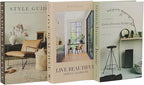 3 PCS Faux Decorative Books for Home Decor-Coffee Table Books Decor-Aesthetic Fake/Faux Books for Decoration,libros Decoration for Coffee Table, Shelf Accessories (3-monochromc Live Style Guide)