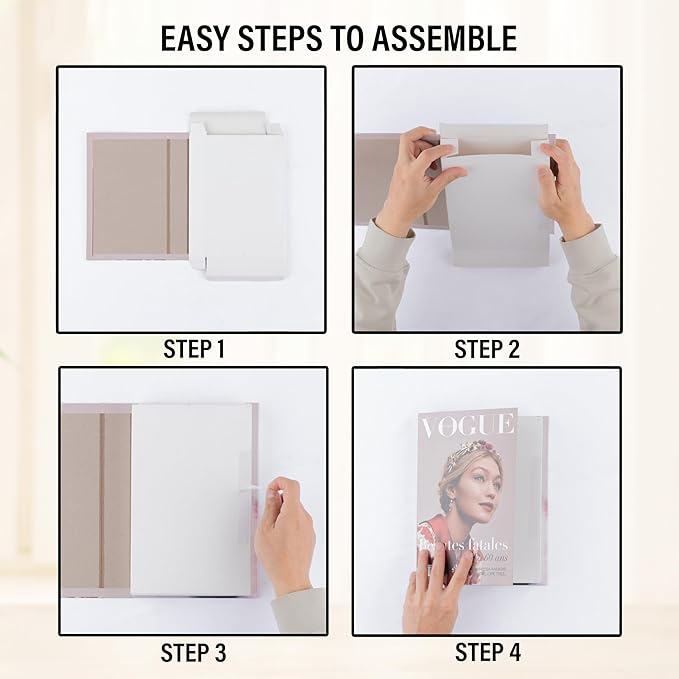 PROBENEX Mono Large | 4 PCS Faux Decorative Books for Home Decor | Not Real Books (Cardboard Boxes) | Coffee Table, Shelf Styling & Modern Aesthetic Accent Pieces for Living Room, Office