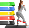 Resistance Bands for Working Out, 5 Levels Resistance Exercise Bands with Woven Bag, Bands for Working Out Women Men, Yoga, Pilates, Rehabilitation Training