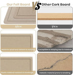 Large Bulletin Board - 72 X 48 inches Cork Board with 30 Pushpin, 6' x 4' Cork Board for Walls Pin Board, Self-Adhesive Felt Board Vision Board Foldable Photo Board for Wall (Beige Brown)