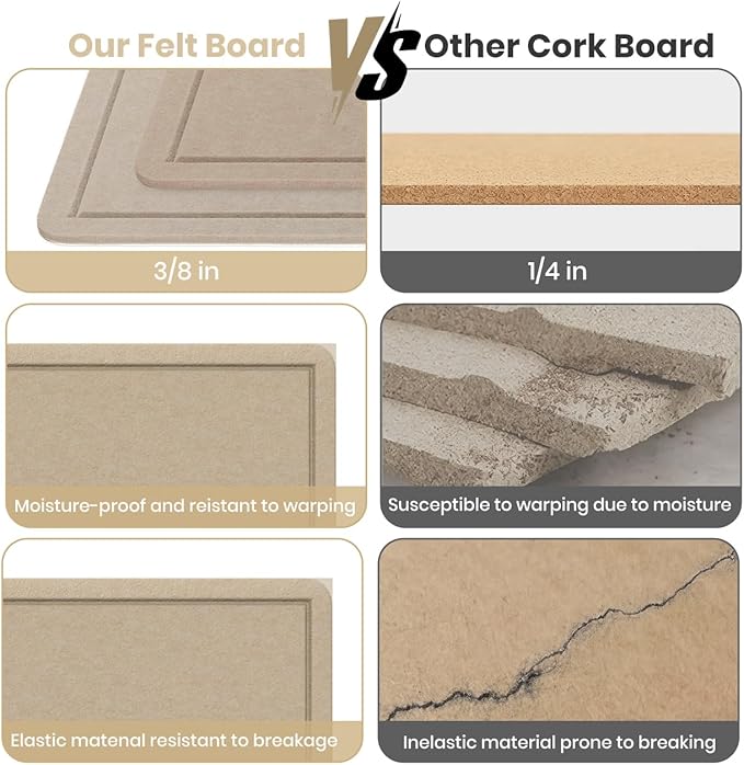Large Bulletin Board - 72 X 48 inches Cork Board with 30 Pushpin, 6' x 4' Cork Board for Walls Pin Board, Self-Adhesive Felt Board Vision Board Foldable Photo Board for Wall (Beige Brown)