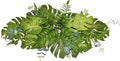 36" Monstera Leaves Swag - Monstera Leaves Swag Garland with Willow Leaves. Monstera Silver Dollar Greenery Swag Garland for Wedding Arch Party Decor Home Table Runner Indoor Outdoor Decoration.