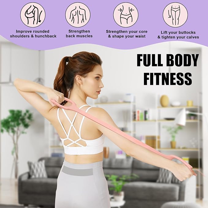 Figure 8 Resistance Bands, 8-Shaped Exercise Band for Women Arms Shoulder Back Legs Stretching Pilates Yoga