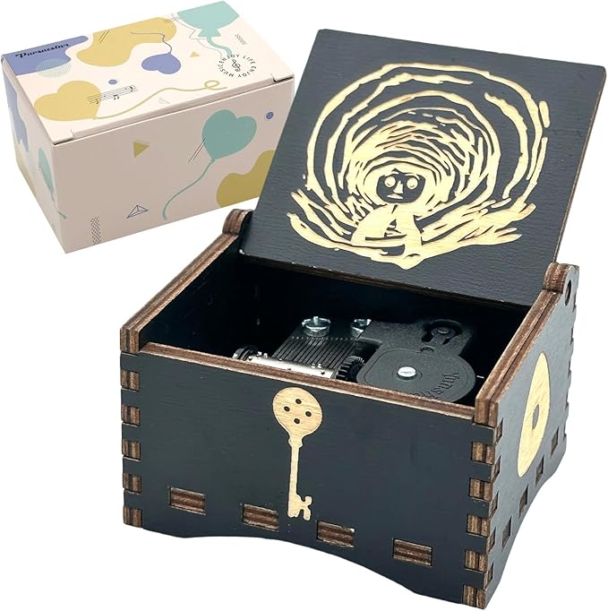 Pursuestar Wind Up Music Box - Dreaming, Vintage Engraved Wood Mechanism Musical Gifts for Mother's Day Valentine's Day Anniversary Christmas Thanksgiving