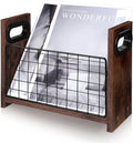 SynHHergyx Magazine Holder Magazine Book Holder Slim Magazine Rack Floor Magazine File Holder Storage Basket Folder Organizer Bin for Letters, Magazines, Books, Newspapers
