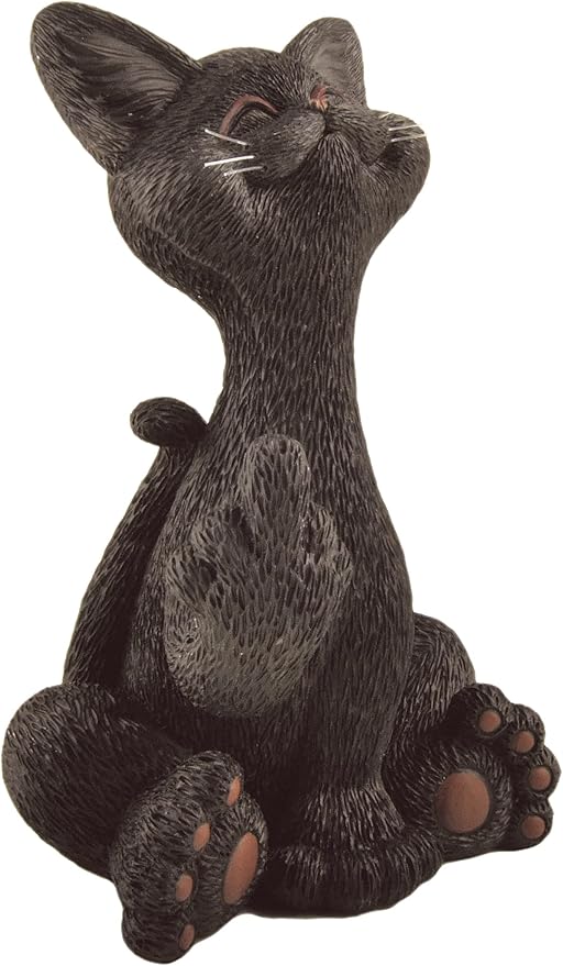 JFSM INC. Catitude Whimsical Smiling Cat Raising Middle Finger Figurine - Hilarious Get Ready for Laughs - Stress Relief - Gifts for Cat Lovers,