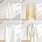 MIZGI 50 Pack Ivory Velvet Hangers - No Shoulder Bumps, Heavy Duty Non-Slip Chrome Hooks for Jackets, Coats, Pants