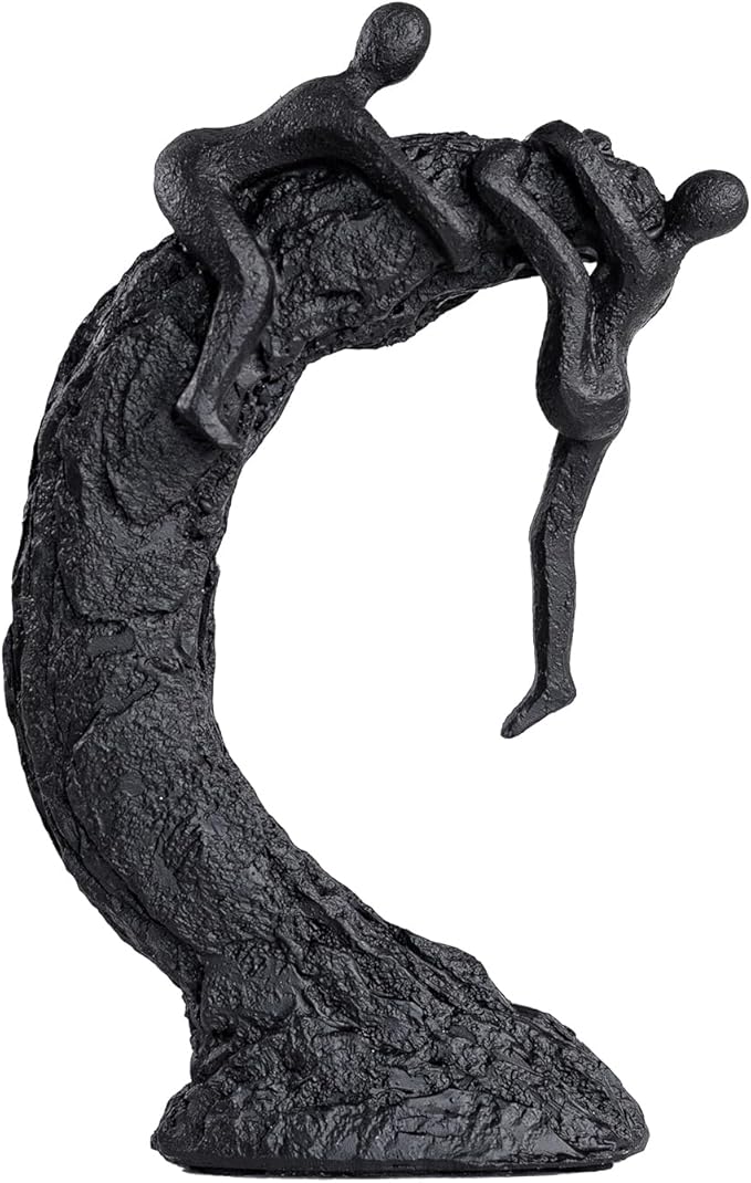 Hebdids Modern Art Sculpture - Living Room and Office Dynamic Climbing Wall Character Decoration, Black Statue,9 x 5.51 x 1.97inches Elegant Black Home Decoration Gift