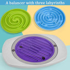 Balance Board Maze,Swing Maze Balance Board with 3 Interchangeable Turntables and 2 Balls for Exercise,Physical Therapy and Recreation