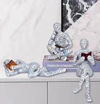 3 Pcs Pulp Reading Women Figurine Decor Thinker Statue Modern Abstract Art Sculpture Resin Collectible Reading Figurines for Living Room Desk Table Bookshelf Shelf Office Desktop Home Decoration