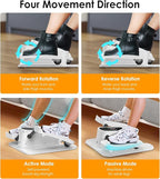 Under Desk Elliptical Machine, Electric Seated Leg Exerciser for Seniors, Adjustable Speed & Low-Impact Design, Quiet Portable Trainer with Remote Control for Home Office