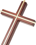 ACHIBANG 10" Wooden Cross for Wall, Modern Minimalist Wall Cross for Home Decor and Blessing, Catholic Gifts