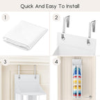 Hat Rack for Door and Closet – Large Capacity Hanging Hat Rack Organizer Holds 30-35 Caps, Over the Door Hat Storage Organizer for Bedroom, Entrance or Dorm, 2 Pack, White