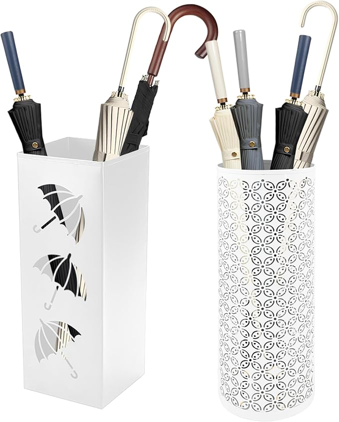 2 Pack Umbrella Rack Stand,Large Umbrella Holder, Metal Umbrella Stand for Canes, Walking Sticks, Umbrellas, Wrapping Paper, Entryway, Home, Office, Hotel