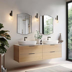 ANDY STAR Black Bathroom Mirror, 22"x30" Scalloped Wall Mirror in Stainless Steel Metal Frame, Unique Vanity Mirror with Modern Curved Edge Design, Ideal for Bathroom, Bedroom, Entryway