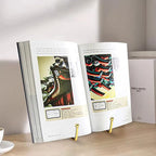 Kruodop 3 Pack 4 Inch Plate Stands for Display, Metal Frame Holder Stands for Book, Pictures, Photo Easel, Tabletop Art