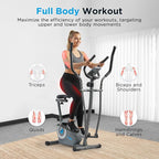 JLL Smart Upright Elliptical & Full-Body Cross Trainer – Compact, Low-Impact Cardio Machine for Home, Arm & Leg Workout, Whisper-Quiet, Heart Rate Monitor, Bluetooth with Fit App, Magnetic Resistance