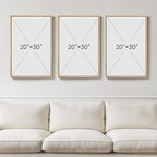 Framed Neutral Chinoiserie Blue Botanical Wall Art, 3 Piece Minimalist Floral Canvas Artwork for Modern Farmhouse, Flower Painting Prints for Living Room Bedroom Kitchen Office Dining Room, 20x30 In