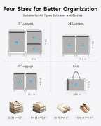 12 Pack Travel Vacuum Bags with Cordless Electric Pump, 4 Sizes Space Saver Vacuum Storage Bags for Luggage and Suitcase,Compression Bags for Packing, Vacuum Seal Bags for Clothing Travel