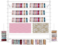 12-Tier Wall Mounted Scarf Rack, Scarf Display Rack, Towels Storage Hanger, Commercial Hijab Scarf Holder Organizer Space Saving for Retail Stores, Boutiques, Home (White, 47in Width)