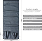 PU Leather Sofa Armrest Organizer, Armchair Magazine Holders, Waterproof Remote Holder for Recliner Couch with 1 Large Pocket, 4 Small Pockets for Magazine, Remote, Phone, Ipad, Books (Black)