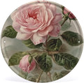 Wall Picture, with Vintage Beautiful Rose Printed Circular Iron Hanging Picture,Wall Art Decor,Home for Bedroom Living Room Bathroom Decor,Iron Painting 11.8X11.8 in