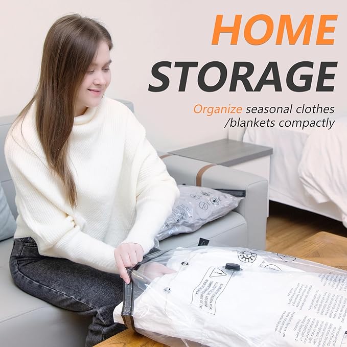 Fast-Charging Wireless Pump and 9 Pack Vacuum Compression Storage Bags,Multi-Size Combo 70% Space Saving for Clothing, Bedding & Seasonal Storage & Space Saver for Luggage