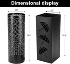 2 Pack Umbrella Stands, Metal Umbrella Holder for Entryway,Square Umbrella Rack Organizer Freestanding for Umbrellas,Walking Cane,Wrapping Paper,Hiking Poles