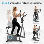 JLL Smart Upright Elliptical & Full-Body Cross Trainer – Compact, Low-Impact Cardio Machine for Home, Arm & Leg Workout, Whisper-Quiet, Heart Rate Monitor, Bluetooth with Fit App, Magnetic Resistance