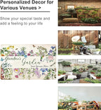 Bestylez Gardening Gifts Vintage Gardening Signs Grandma‘s Garden Love Grows Here Tin Sign for Home Garden Greenhouse Living Room Bedroom Yard Cottage Outdoor Decor 8X12 Inch (3356)