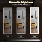 DUMOS LED Full Length Mirror, 20"x63" Full Body Floor Standing Mirror with 3 Color Lights & Wall Mounted for Bedroom, Dressing Room, Living Room, Bathroom