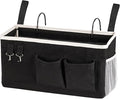 Bedside Storage Caddy/Bedside Hanging Storage Bag for Headboards Bunk Beds Dorm Rooms Book Phone Magazine Holder (Black)