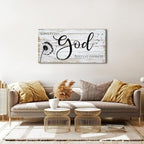 AIYISU Christian Bible Verses Wall Art Rustic Wall Decor for Bedroom Living Room Dandelion Pictures Give It To God and Go To Sleep Sign Canvas Painting Religious Poster Artwork Home Decorations 20x40