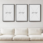 Large Framed Neutral Abstract Wall Art for Living Room, 3 Piece Modern Canvas Prints Paintings Artwork for Walls, Minimalist Beige Abstract Horizon Pictures for Hallway, Office Wall Decor 24x36 In