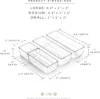 BINO 4-Piece Modular Drawer Bin Set | Bathroom & Vanity Drawer Organizer Trays - Small
