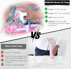 Electric Pump for Vacuum Storage Bags Travel Vacuum Pump for Various Vacuum Seal Bags Portable Vacpack Air Pump for Compression Clothing Blanket Luggage White(Storage Bag Not Included)