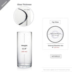 WGV Cylinder Vase Bulk, Diameter 5", Height 12", Clear Glass Floral Planter Container, Tall Centerpiece Arrangement for Wedding Party Event Home Office Decor, 6 Pieces