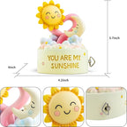 You are My Sunshine Musical Figurine, Wind-Up Music Box, Romantic Love Gift with Smiling Sun & Moon, Hand-Painted Pastel Keepsake for Valentine’s Day, Home Decor for Girlfriend, Wife, Anniversary