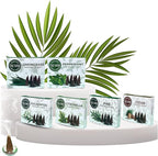 TRUMIRI Leafy Incense Cones - Variety Pack - Total 60 Cone Incense (6 Scents x 10 Conos) - Citronella Lemongrass Eucalyptus Peppermint Cedar Pine - Cone Incense Scents - Insense Cones - Incent Cone
