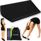 Slant Board for Calf Stretching | Achilles Stretch Board, Ankle Balance Board & Ankle Exerciser Strengthener for Relief of Plantar Fasciitis, Achilles Tendonitis & Calf Tightness | Calf Stretcher with 5 Resistance Bands & Carry Bag