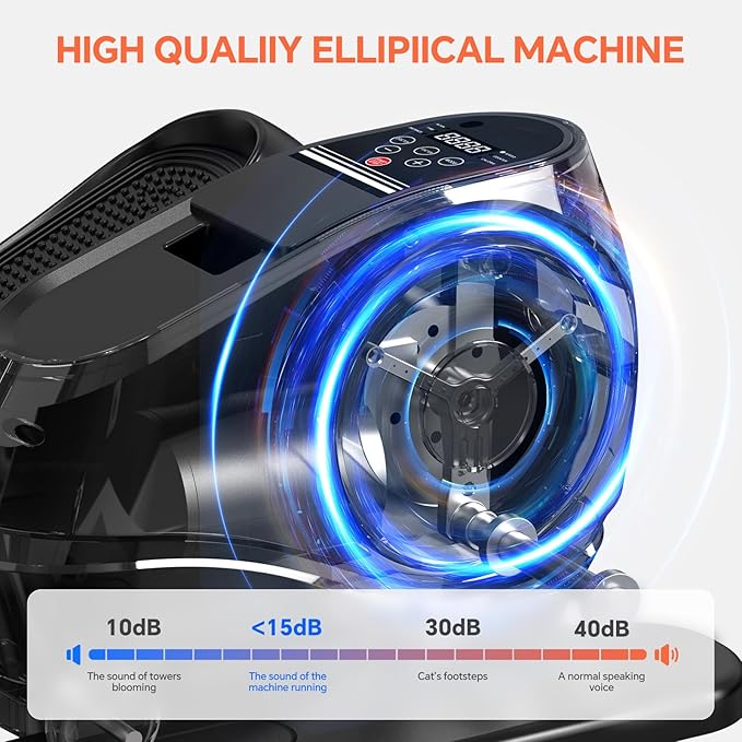Under Desk Elliptical Machine with Remote Control, 16 Adjustable Speed Electric Ellipse Leg Exerciser Pro As Seen On TV for Senior, Portable Quiet Seated Pedal Exerciser