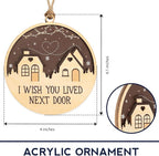 Friend Ornaments for Women, I Wish You Lived Next Door Gifts, Bestie Ornaments for Women, Long Distance, Christmas Ornament 2026 – Cozy Home Decor Keepsake