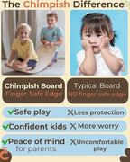 Wooden Balance Board - 37 inch Finger Safe Wobble Board for Toddlers, Wooden Balance Board for Kids